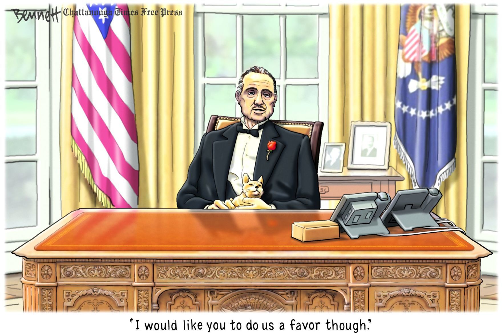 Bennett editorial cartoon